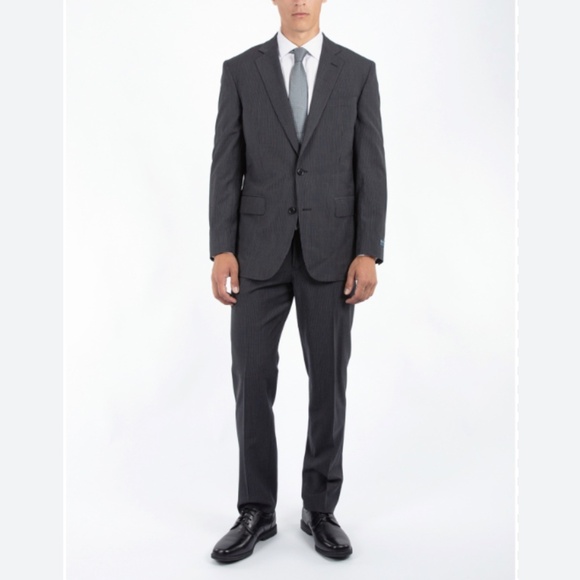 BROOKS BROTHERS MAKERS BROOKSEASE 2 PIECE SUIT JACKET 100% WOOL PINSTRIPE 42 35 - Picture 1 of 11